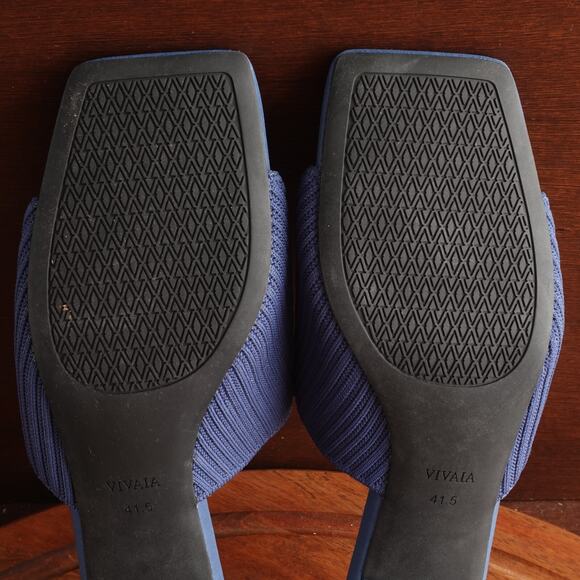 Vivaia Sandals Womens SZ EU 41.5 US 10 Blue Jade Pro Square Toe Block Heel Shoes - Picture 11 of 14